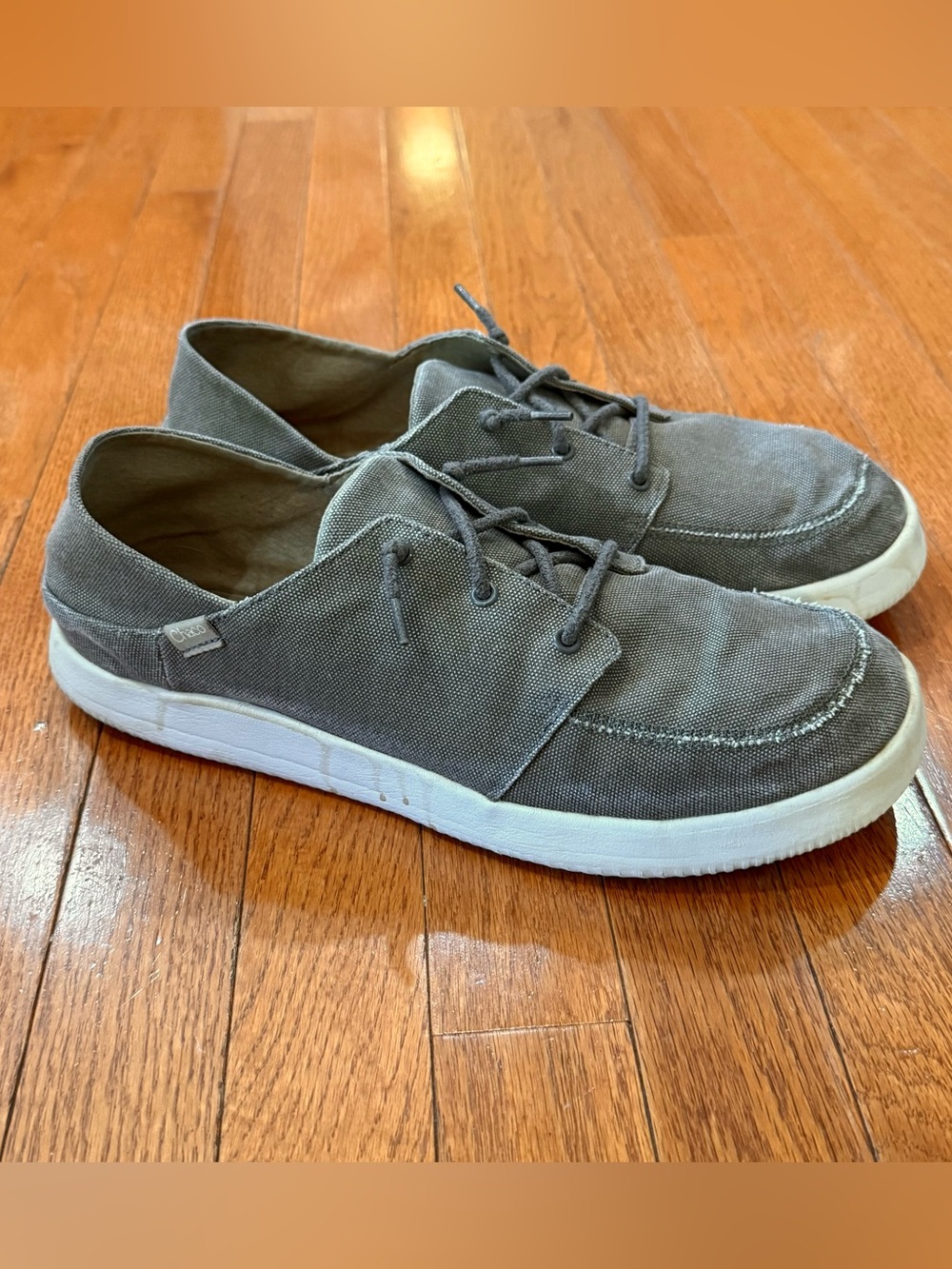 Chaco Chillos Men's 13 Canvas Sneakers Grey Casual Slip On Shoes Luvseat Lace Up